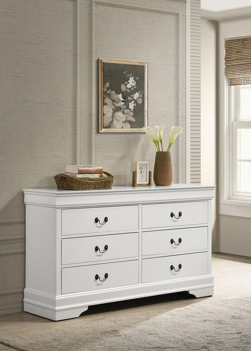 Louis Philippe 6-drawer Dresser White - Orbit Furniture (Richmond,BC)