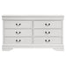 Louis Philippe 6-drawer Dresser White - Orbit Furniture (Richmond,BC)