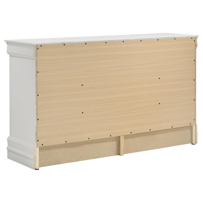 Louis Philippe 6-drawer Dresser White - Orbit Furniture (Richmond,BC)