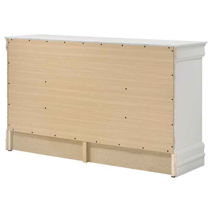Louis Philippe 6-drawer Dresser White - Orbit Furniture (Richmond,BC)