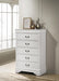 Louis Philippe 5-drawer Bedroom Chest White - Orbit Furniture (Richmond,BC)