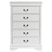 Louis Philippe 5-drawer Bedroom Chest White - Orbit Furniture (Richmond,BC)