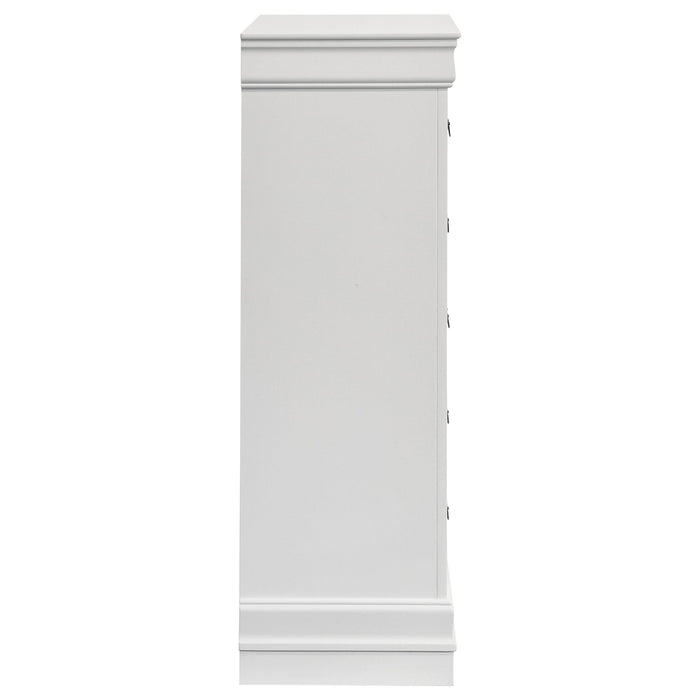 Louis Philippe 5-drawer Bedroom Chest White - Orbit Furniture (Richmond,BC)