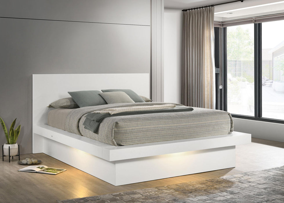 Jessica California King, E.king, & Queen Bed with Storage Headboard Cappuccino - Orbit Furniture (Richmond,BC)