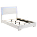 Felicity Full & Twin Panel Bed with LED Lighting Glossy White - Orbit Furniture (Richmond,BC)