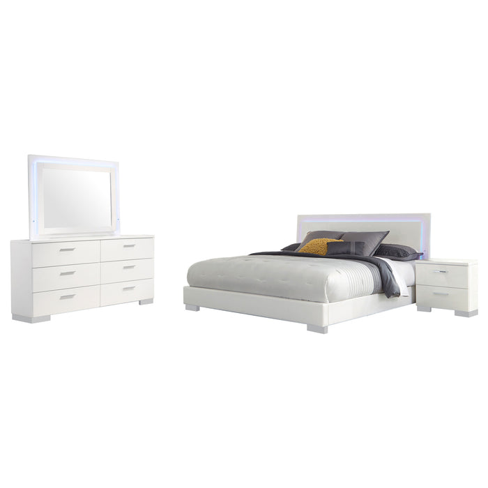 Felicity Bedroom Set White - Orbit Furniture (Richmond,BC)