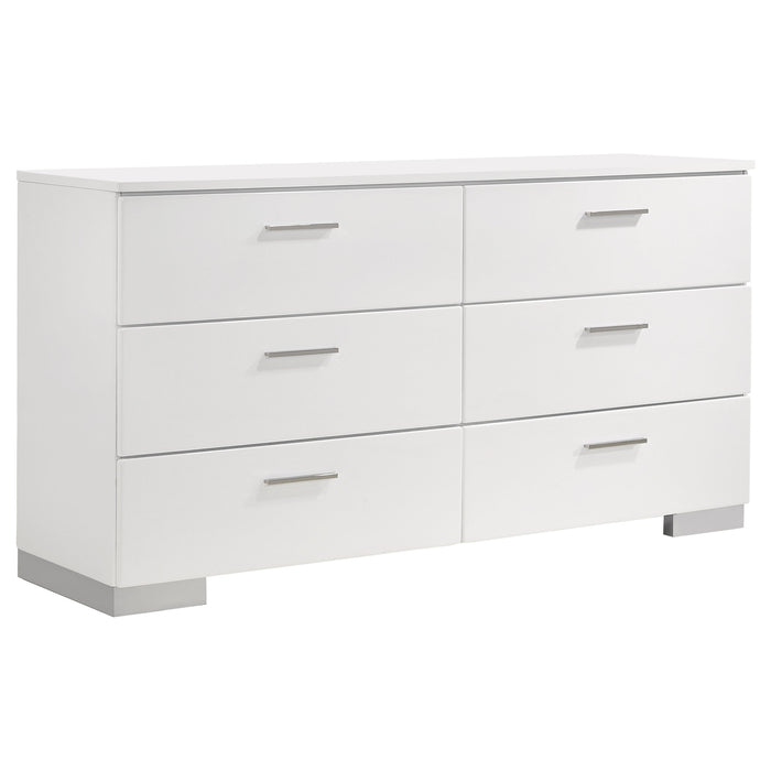 Felicity Bedroom Set White - Orbit Furniture (Richmond,BC)