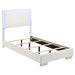 Felicity Full & Twin Panel Bed with LED Lighting Glossy White - Orbit Furniture (Richmond,BC)