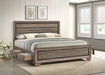 Kauffman California King, Eastren King & Queen Storage Bed Washed Taupe - Orbit Furniture (Richmond,BC)