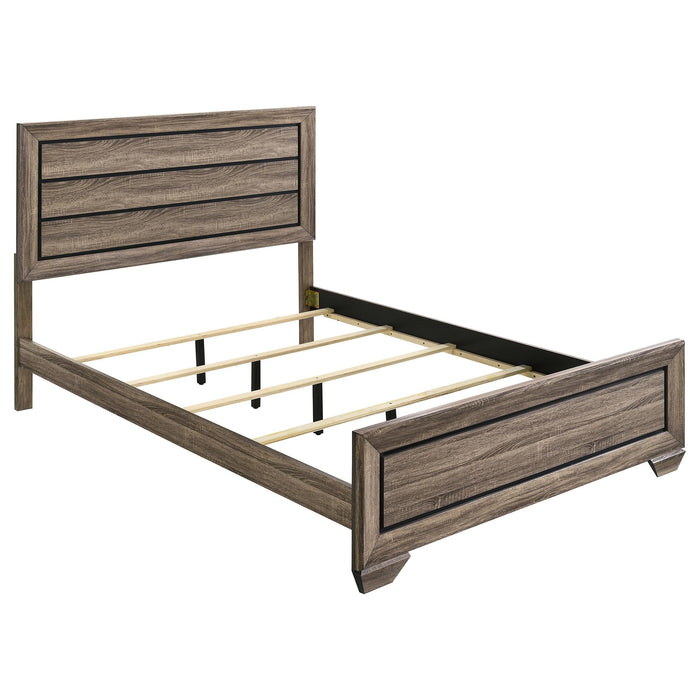 Kauffman California King, E.king, & Queen Panel Bed Washed Taupe - Orbit Furniture (Richmond,BC)
