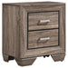 Kauffman 2-drawer Nightstand Washed Taupe - Orbit Furniture (Richmond,BC)
