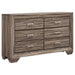 Kauffman 6-drawer Dresser Washed Taupe - Orbit Furniture (Richmond,BC)