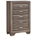 Kauffman 5-drawer Chest Washed Taupe - Orbit Furniture (Richmond,BC)