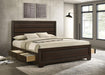 Kauffman California King, Eastren king, & Queen Storage Bed Dark Cocoa - Orbit Furniture (Richmond,BC)