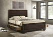 Kauffman California King, Eastren king, & Queen Storage Bed Dark Cocoa - Orbit Furniture (Richmond,BC)