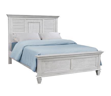 Franco Eastern King & Queen Panel Bed Antique White & Oak - Orbit Furniture (Richmond,BC)