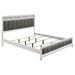 Barzini California King, E.King, & Queen Upholstered Panel Bed White - Orbit Furniture (Richmond,BC)