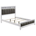 Barzini California King, E.King, & Queen Upholstered Panel Bed White - Orbit Furniture (Richmond,BC)