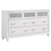 Barzini 7-drawer Dresser White - Orbit Furniture (Richmond,BC)