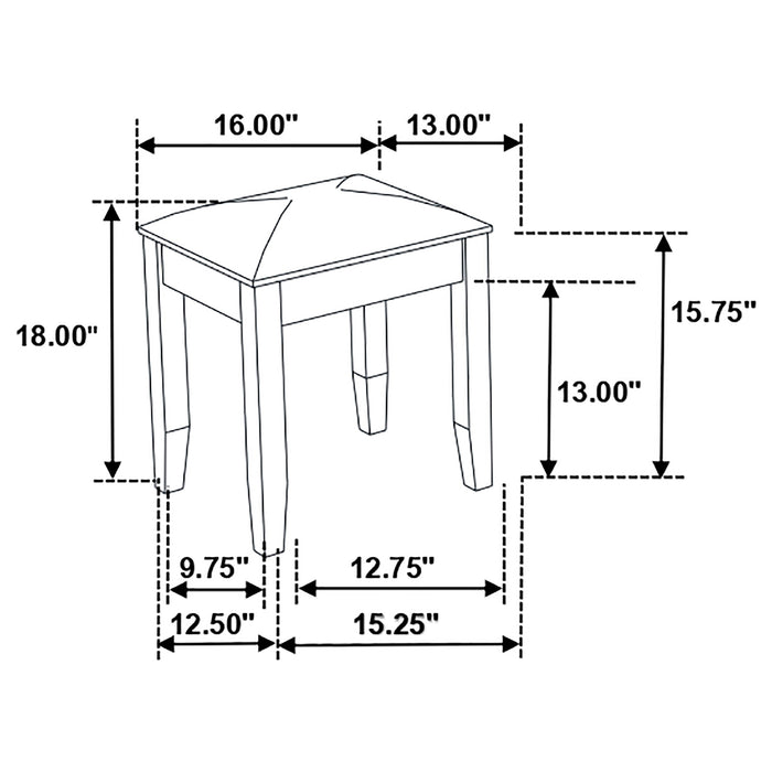 Barzini Vanity Stools - Orbit Furniture (Richmond,BC)