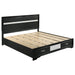Miranda California King. E.King, & Queen 2-drawer Storage Bed Black & White - Orbit Furniture (Richmond,BC)