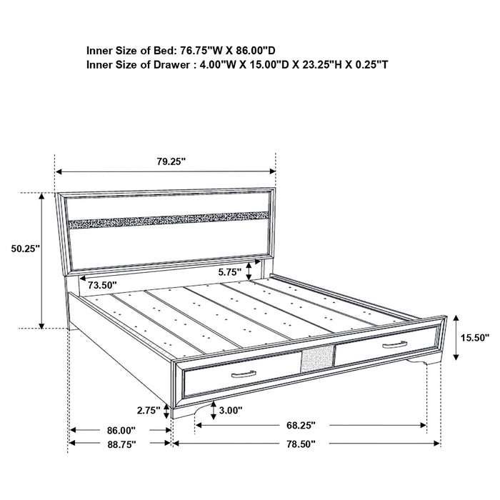 Miranda Bedroom Set with Storage - Orbit Furniture (Richmond,BC)
