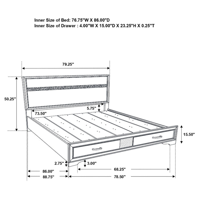 Miranda Bedroom Set with Storage - Orbit Furniture (Richmond,BC)