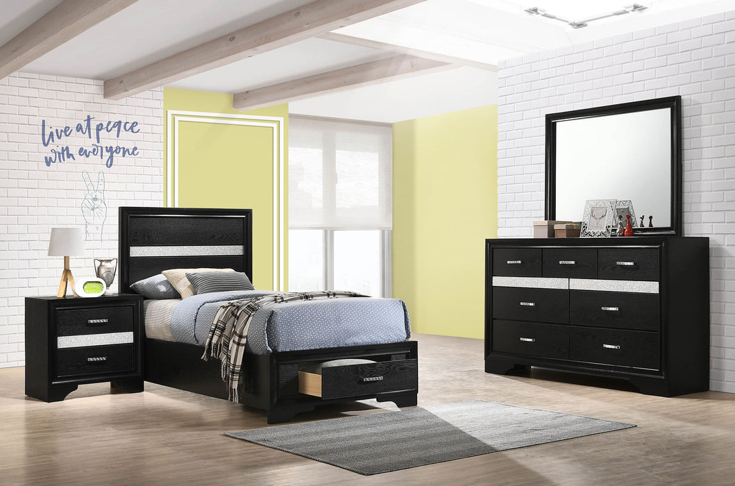 Miranda Bedroom Sets Black - Orbit Furniture (Richmond,BC)