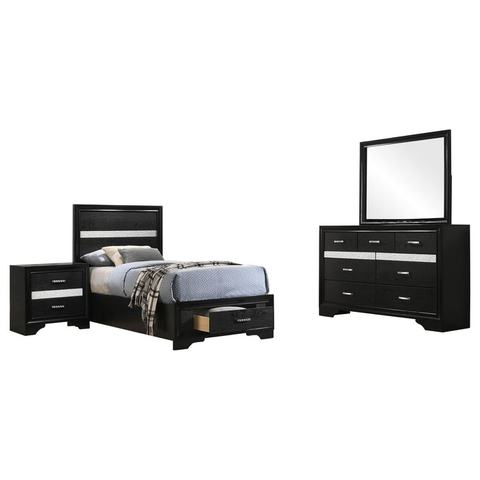 Miranda Bedroom Sets Black - Orbit Furniture (Richmond,BC)