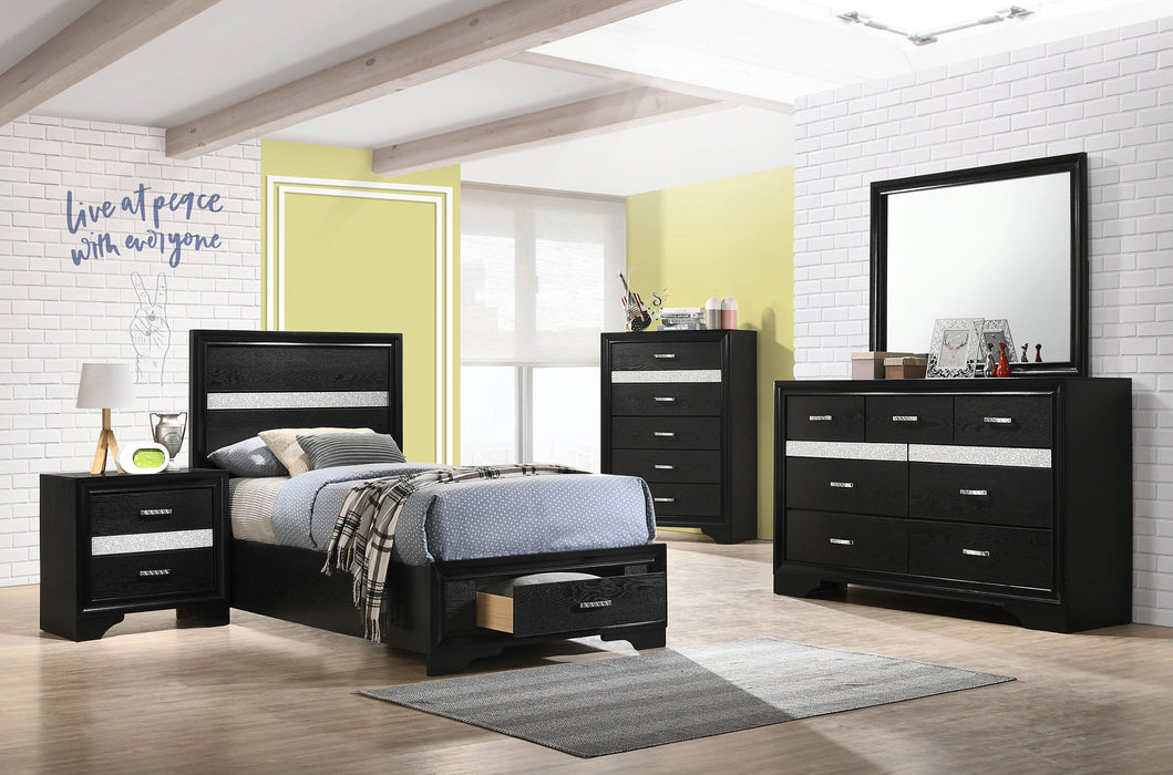 Miranda Bedroom Sets Black - Orbit Furniture (Richmond,BC)