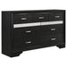 Miranda 7-drawer Dresser Black and Rhinestone - Orbit Furniture (Richmond,BC)