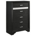 Miranda 5-drawer Chest Black and Rhinestone - Orbit Furniture (Richmond,BC)