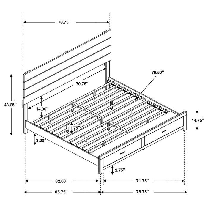 Brantford Wood Storage Panel Bed - Orbit Furniture (Richmond,BC)