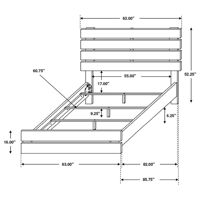 Brantford Wood Storage Panel Bed - Orbit Furniture (Richmond,BC)