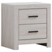 Brantford 2-drawer Nightstand Coastal White - Orbit Furniture (Richmond,BC)