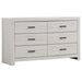 Brantford 6-drawer Dresser Coastal White - Orbit Furniture (Richmond,BC)