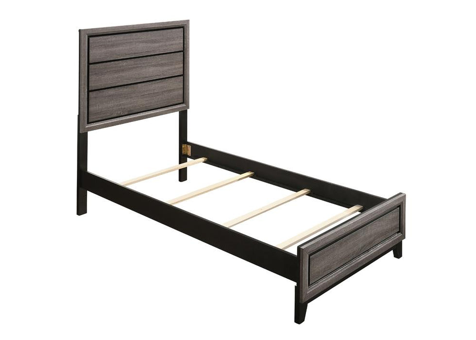Watson Full & Twin Panel Bed Grey Oak - Orbit Furniture (Richmond,BC)