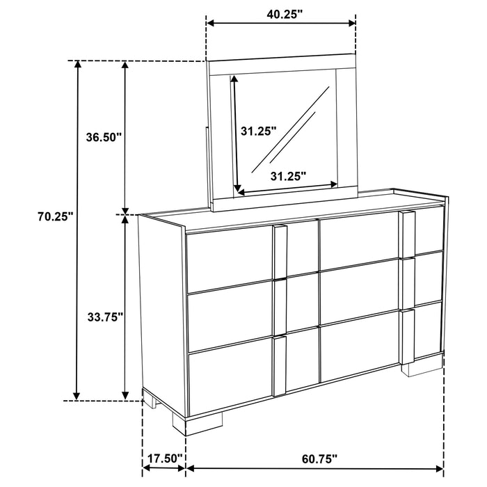 Hyland Dresser With Mirror - Orbit Furniture (Richmond,BC)