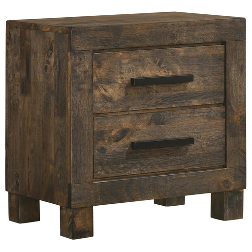 Woodmont 2-drawer Nightstand Rustic Golden Brown - Orbit Furniture (Richmond,BC)