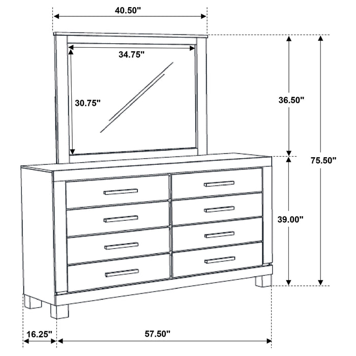Woodmont Dresser With Mirror - Orbit Furniture (Richmond,BC)