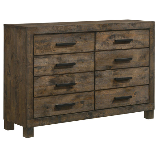 Woodmont 8-drawer Dresser Rustic Golden Brown - Orbit Furniture (Richmond,BC)