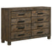 Woodmont 8-drawer Dresser Rustic Golden Brown - Orbit Furniture (Richmond,BC)
