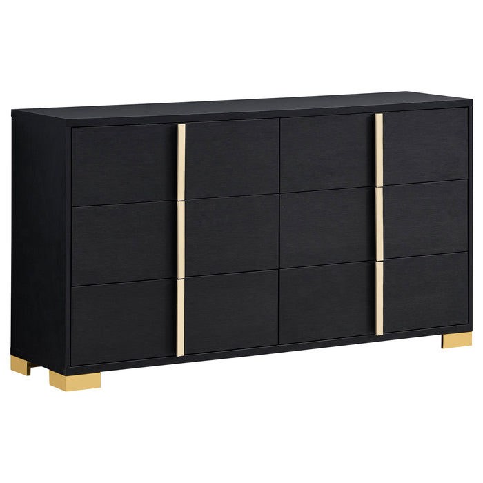 Marceline Bedroom Sets White & Black 4 & 5 Piece - Orbit Furniture (Richmond,BC)