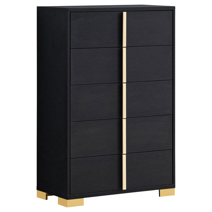 Marceline Bedroom Sets White & Black 4 & 5 Piece - Orbit Furniture (Richmond,BC)