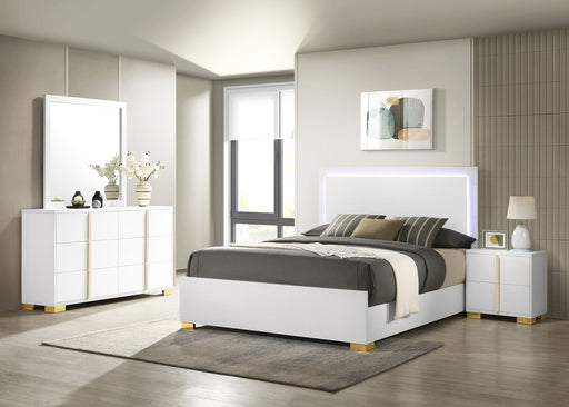 Marceline Bedroom Sets White & Black 4 & 5 Piece - Orbit Furniture (Richmond,BC)