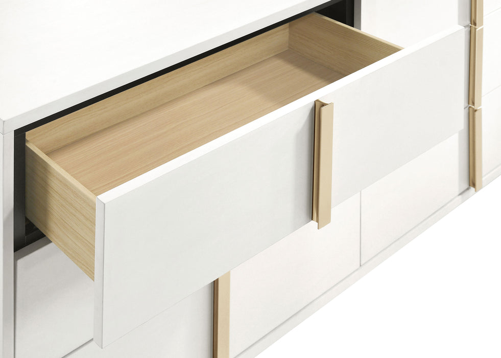 Marceline Bedroom Sets White & Black 4 & 5 Piece - Orbit Furniture (Richmond,BC)