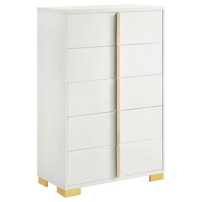 Marceline Bedroom Sets White & Black 4 & 5 Piece - Orbit Furniture (Richmond,BC)