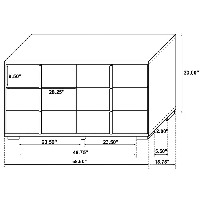 Marceline Bedroom Sets White & Black 4 & 5 Piece - Orbit Furniture (Richmond,BC)