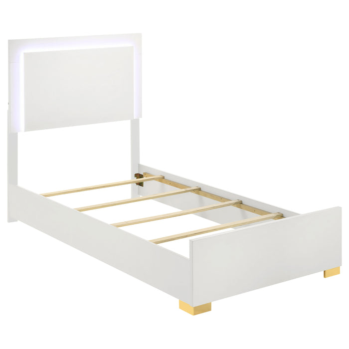 Marceline Bedroom Sets White & Black 4 & 5 Piece - Orbit Furniture (Richmond,BC)