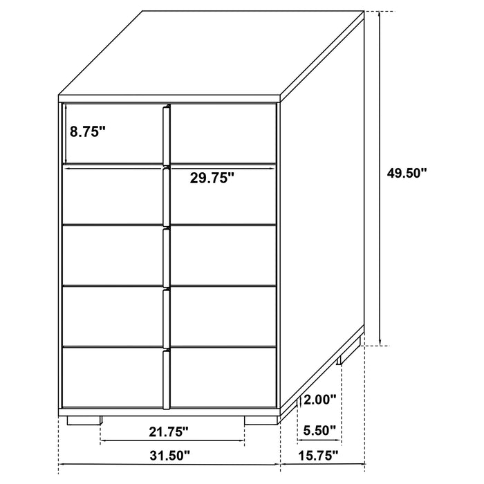 Marceline Bedroom Sets White & Black 4 & 5 Piece - Orbit Furniture (Richmond,BC)